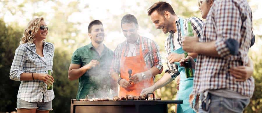 friends drinking at a barbecue party