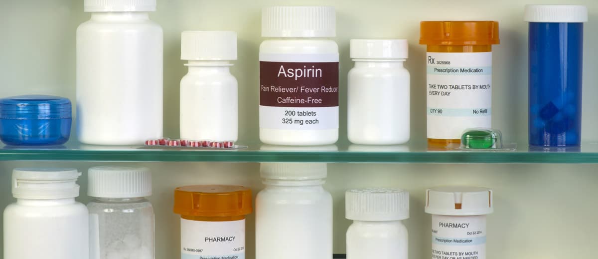 opioids in medication cabinet