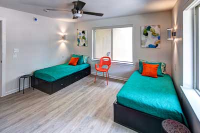 bedroom at Austin detox center